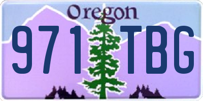 OR license plate 971TBG