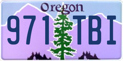 OR license plate 971TBI