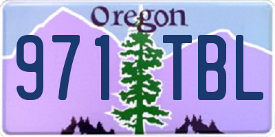 OR license plate 971TBL