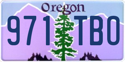 OR license plate 971TBO