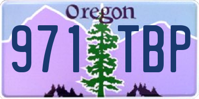 OR license plate 971TBP