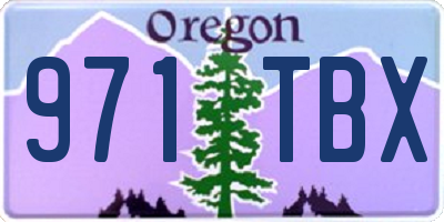 OR license plate 971TBX