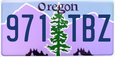 OR license plate 971TBZ