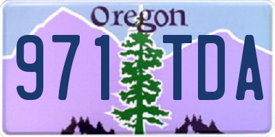 OR license plate 971TDA