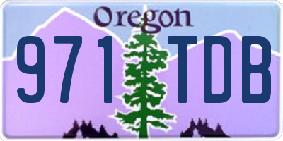 OR license plate 971TDB