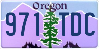 OR license plate 971TDC