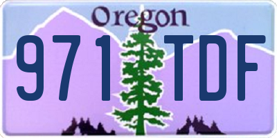 OR license plate 971TDF