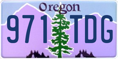 OR license plate 971TDG