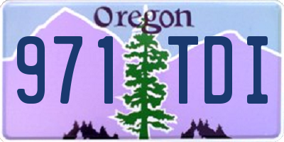 OR license plate 971TDI
