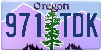 OR license plate 971TDK