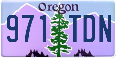 OR license plate 971TDN