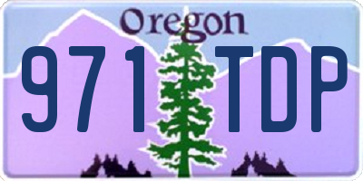 OR license plate 971TDP