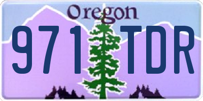 OR license plate 971TDR