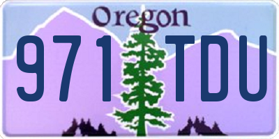 OR license plate 971TDU