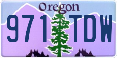 OR license plate 971TDW