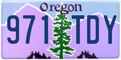 OR license plate 971TDY
