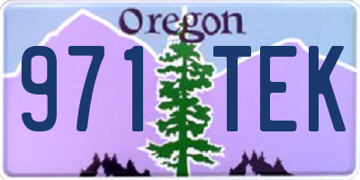 OR license plate 971TEK