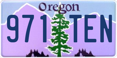 OR license plate 971TEN