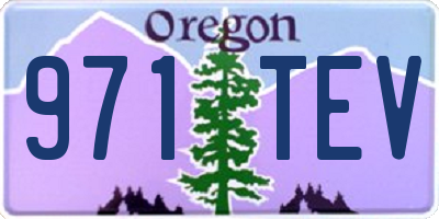 OR license plate 971TEV