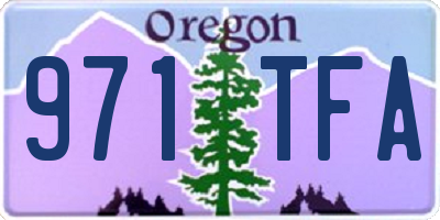 OR license plate 971TFA