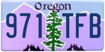OR license plate 971TFB