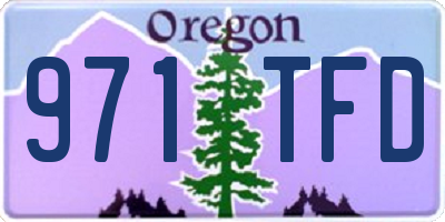 OR license plate 971TFD