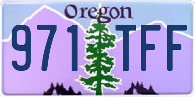 OR license plate 971TFF