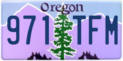 OR license plate 971TFM