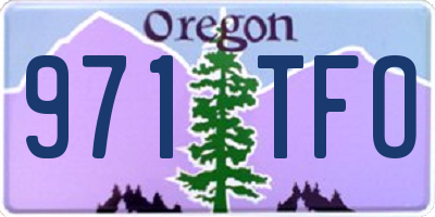 OR license plate 971TFO