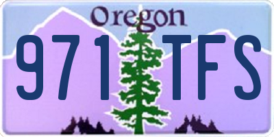 OR license plate 971TFS