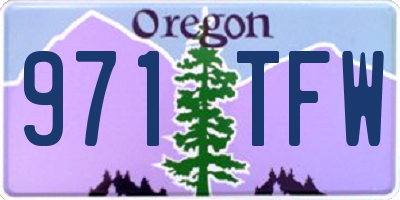 OR license plate 971TFW