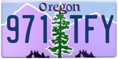 OR license plate 971TFY