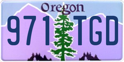 OR license plate 971TGD