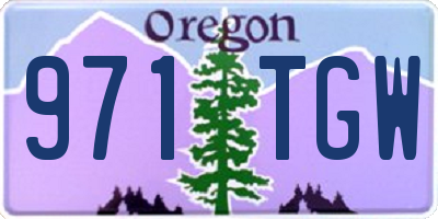 OR license plate 971TGW