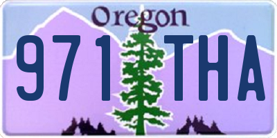 OR license plate 971THA