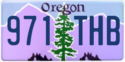 OR license plate 971THB