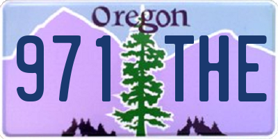 OR license plate 971THE
