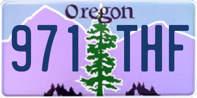 OR license plate 971THF