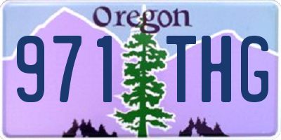 OR license plate 971THG