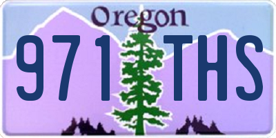 OR license plate 971THS