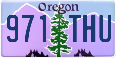 OR license plate 971THU