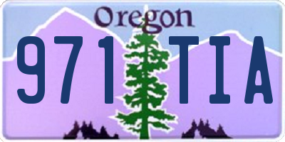 OR license plate 971TIA