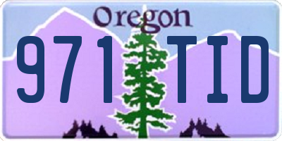 OR license plate 971TID