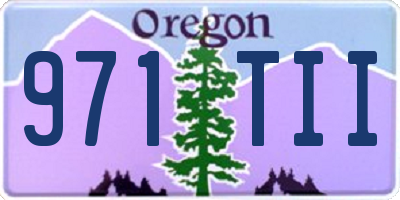 OR license plate 971TII