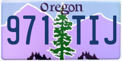 OR license plate 971TIJ