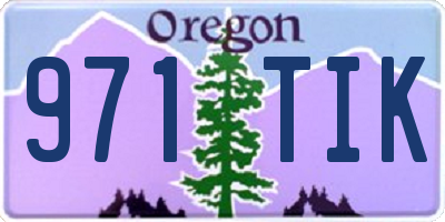 OR license plate 971TIK