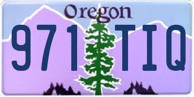 OR license plate 971TIQ