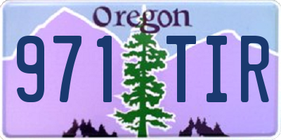 OR license plate 971TIR