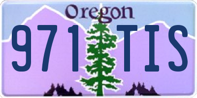 OR license plate 971TIS