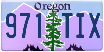 OR license plate 971TIX